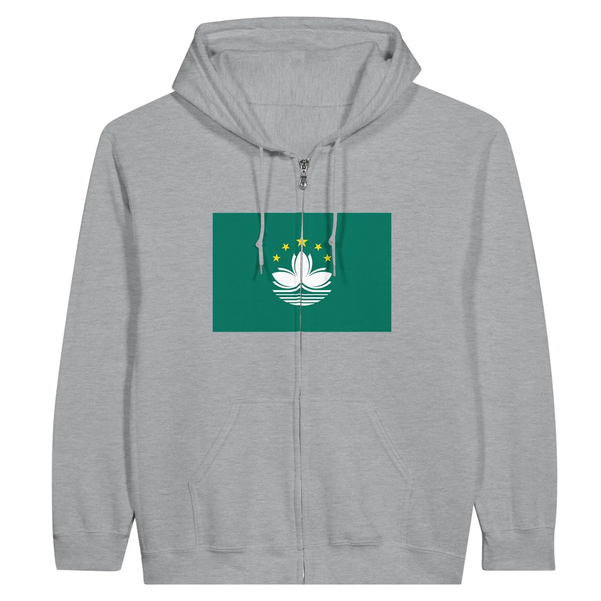 Sweat à capuche macao broderie coton mélangé confortable
