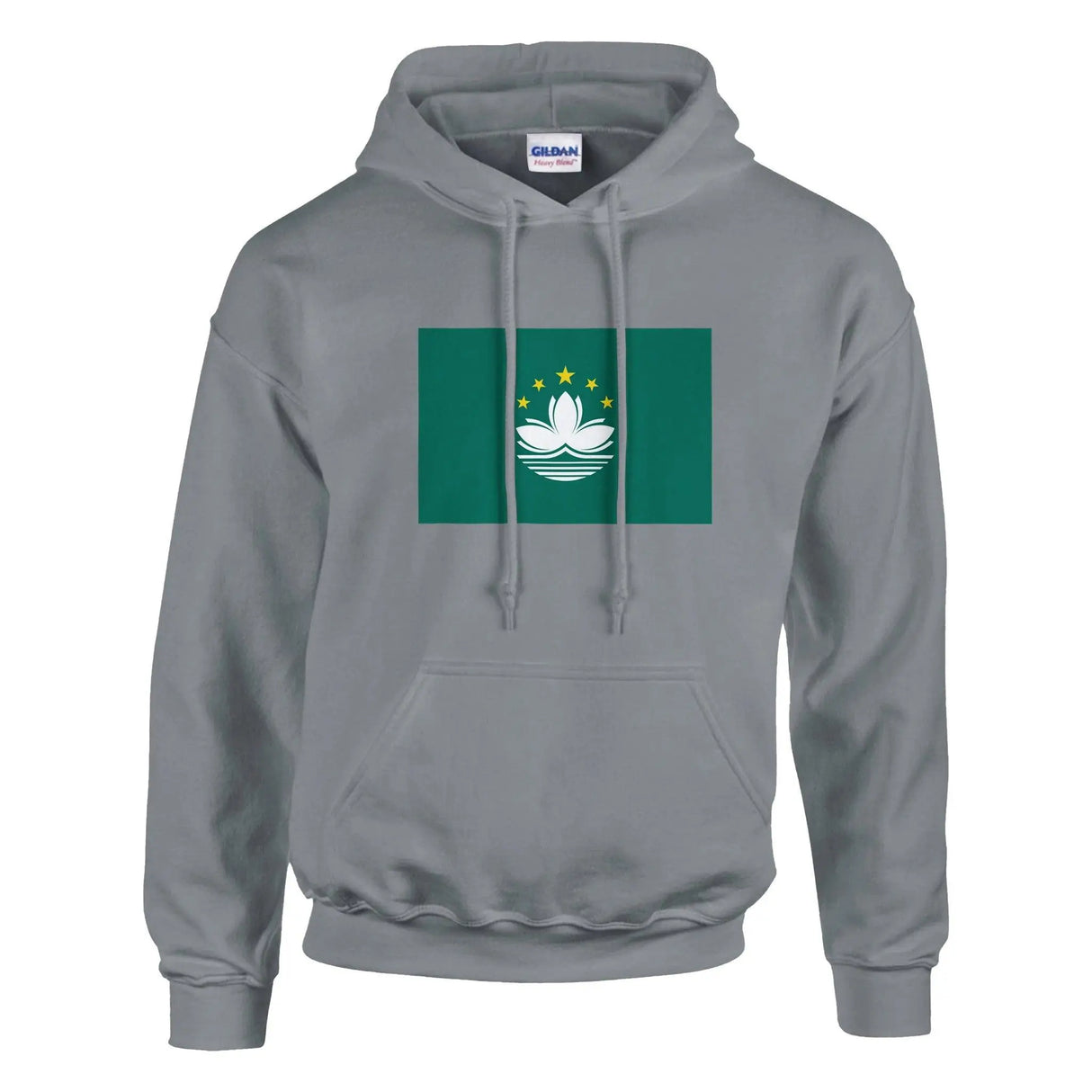 Sweat à capuche macao coton mélangé motif brodé