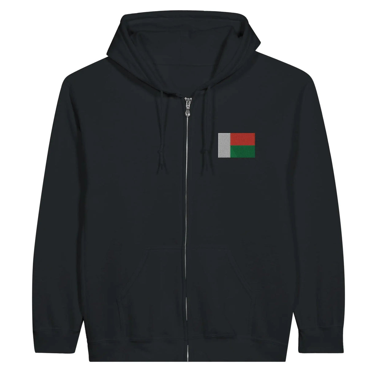 Sweat à capuche madagascar broderie couleur coton mélangé
