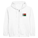 Sweat à capuche madagascar broderie couleur coton mélangé