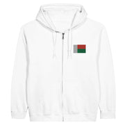 Sweat à capuche madagascar broderie couleur coton mélangé