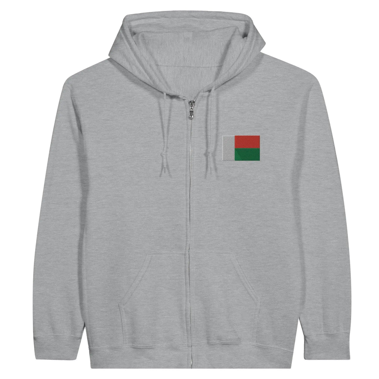 Sweat à capuche madagascar broderie couleur coton mélangé