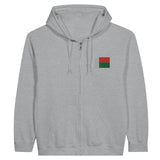 Sweat à capuche madagascar broderie couleur coton mélangé