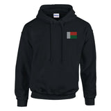 Sweat à capuche madagascar coton mélangé broderie couleur