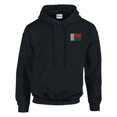 Sweat à capuche madagascar coton mélangé broderie couleur