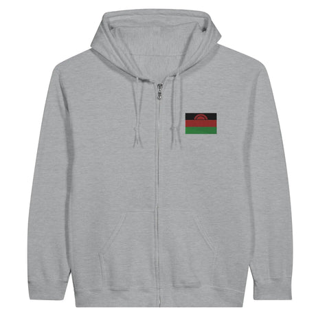 Sweat à capuche malawi coton mélangé broderie couleur