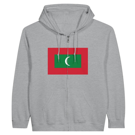 Sweat à capuche maldives coton mélangé fermeture éclair