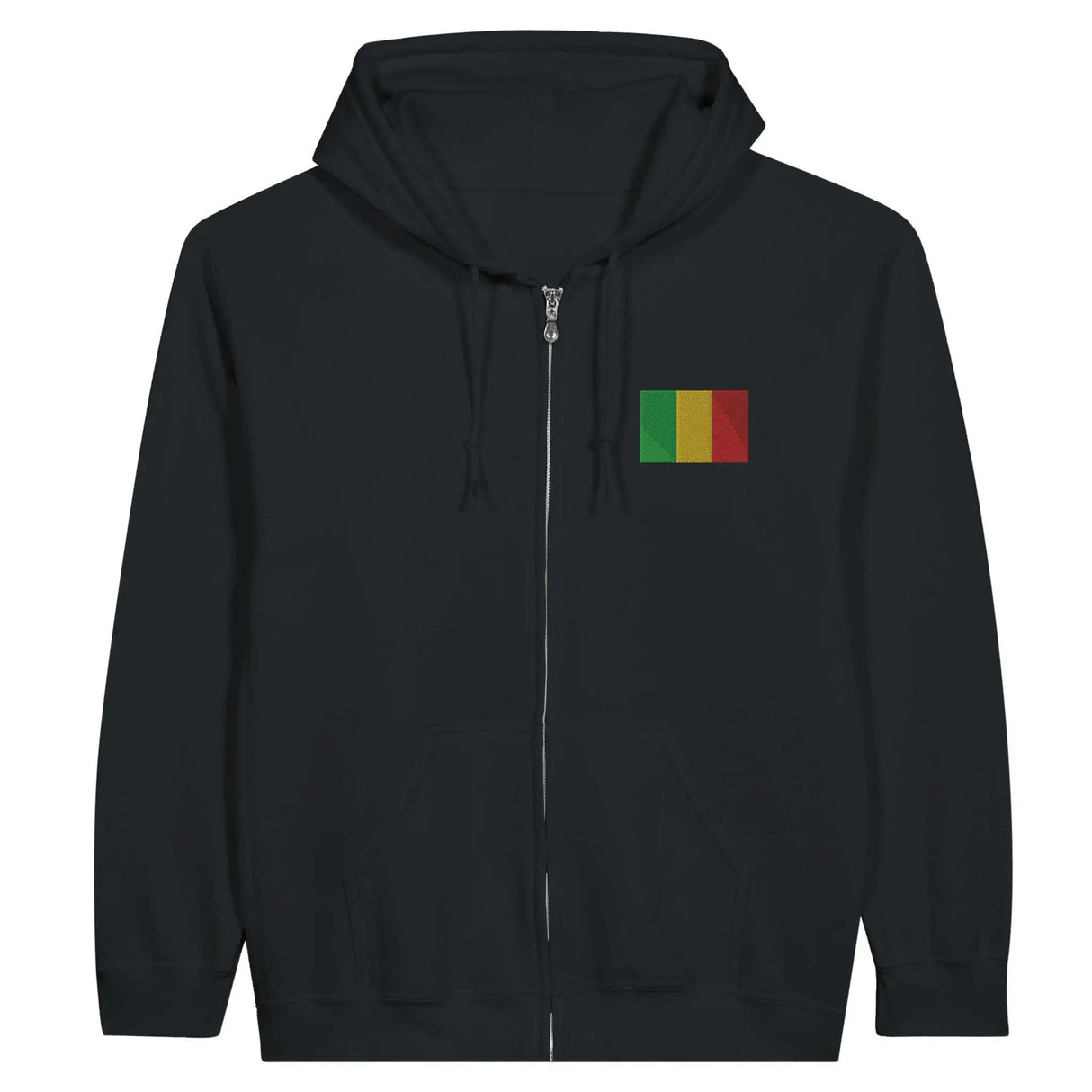 Sweat à capuche mali broderie couleur coton mélangé