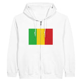 Sweat à capuche mali coton mélangé broderie fermeture éclair