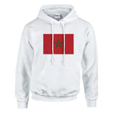 Sweat à capuche maroc broderie coton mélangé patriotique