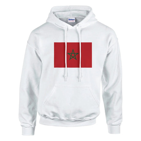 Sweat à capuche maroc broderie coton mélangé patriotique