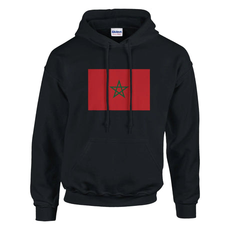 Sweat à capuche maroc broderie coton mélangé patriotique