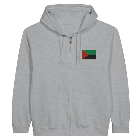 Sweat à capuche martinique broderie couleur coton mélangé