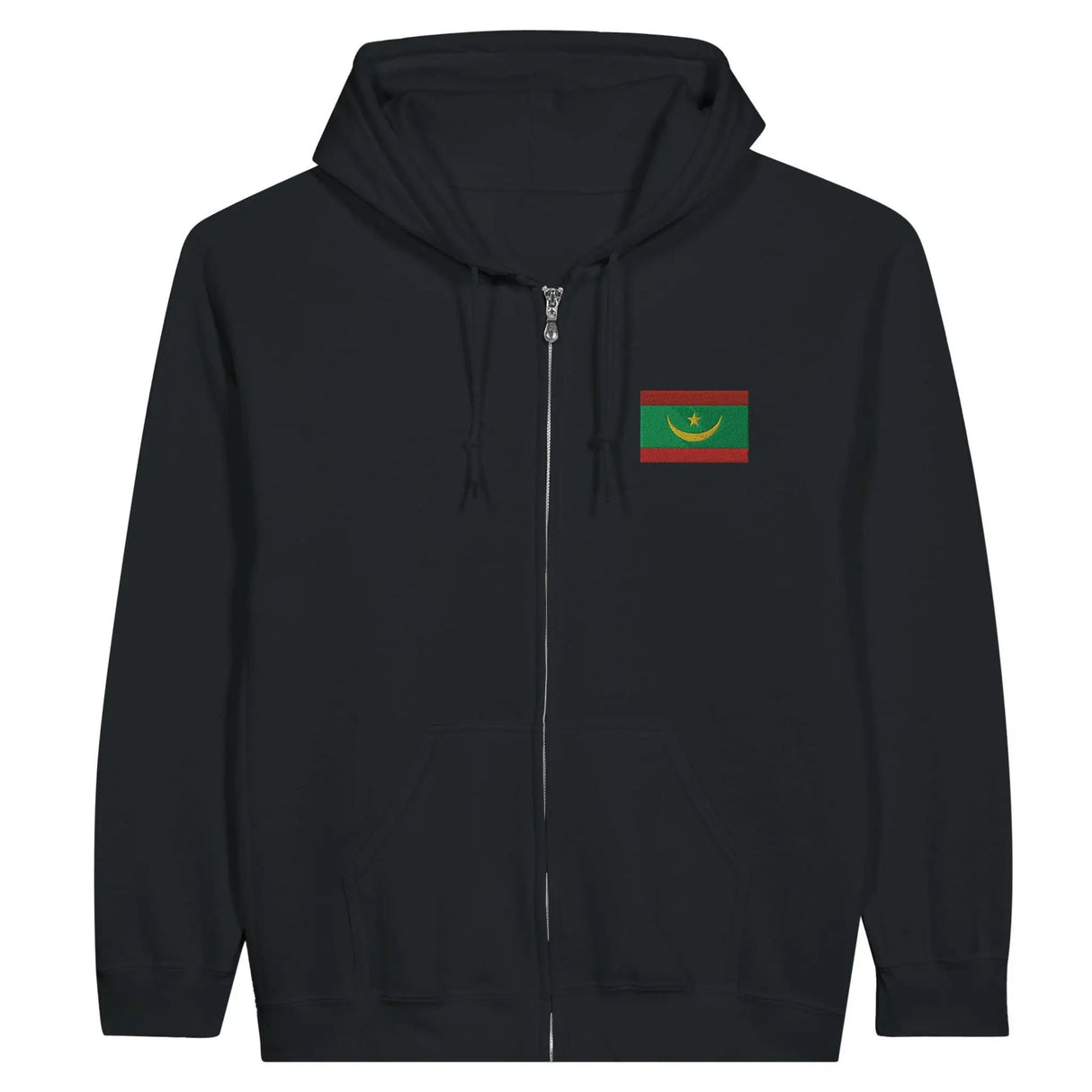 Sweat à capuche mauritanie coton mélangé broderie couleur