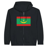 Sweat à capuche mauritanie coton mélangé fermeture éclair