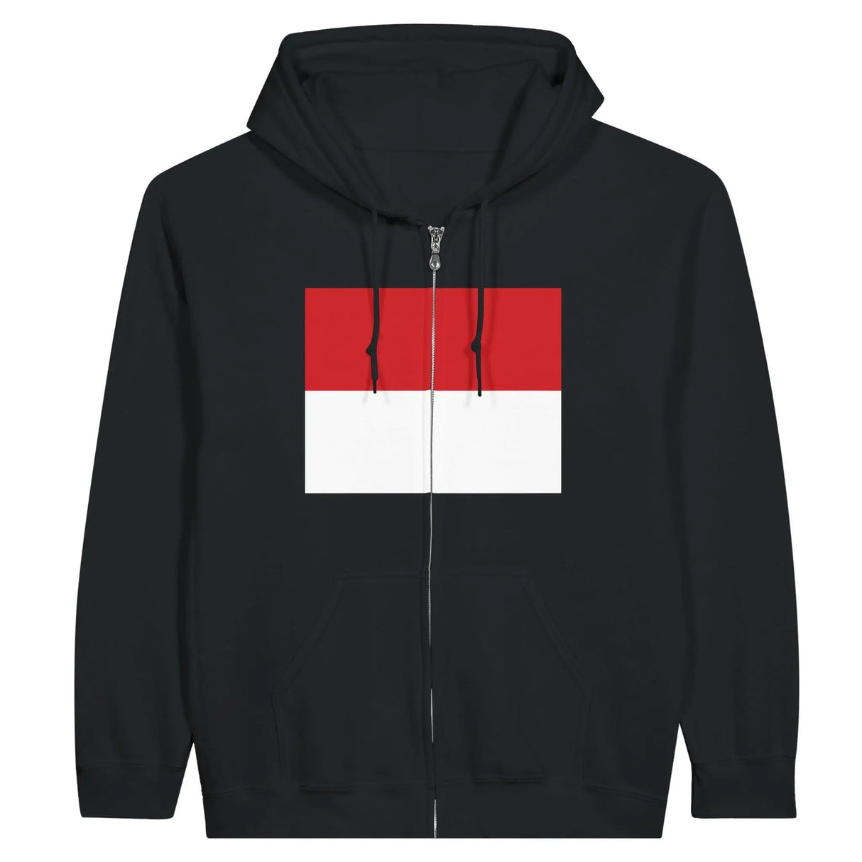 Sweat à capuche monaco coton mélangé broderie fermeture éclair
