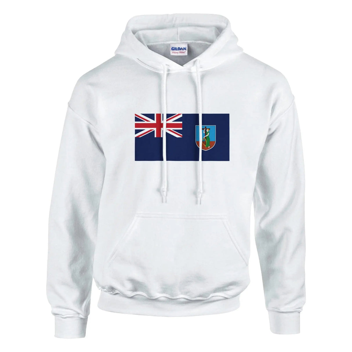 Sweat à capuche montserrat coton mélangé motif drapeau