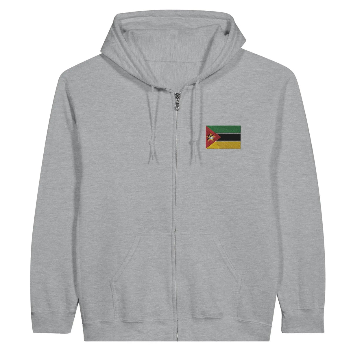 Sweat à capuche mozambique coton mélangé broderie couleur