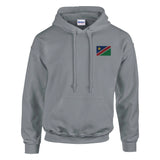 Sweat à capuche namibie coton mélangé brodé durable