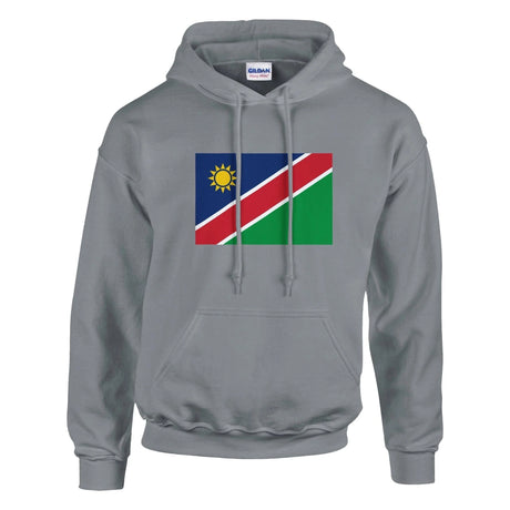 Sweat à capuche namibie coton mélangé broderie couleur