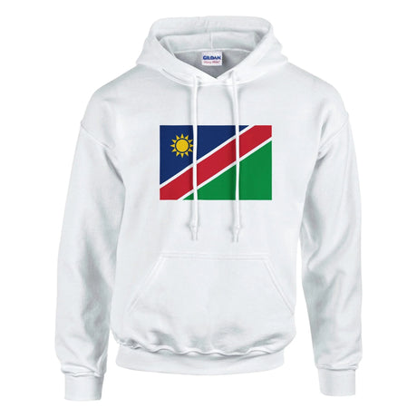 Sweat à capuche namibie coton mélangé broderie couleur