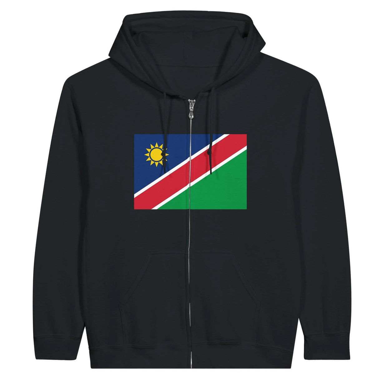 Sweat à capuche namibie coton mélangé fermeture éclair