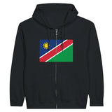 Sweat à capuche namibie coton mélangé fermeture éclair