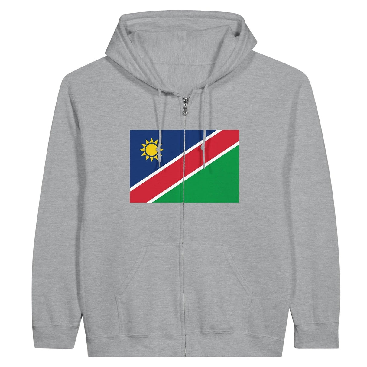 Sweat à capuche namibie coton mélangé fermeture éclair