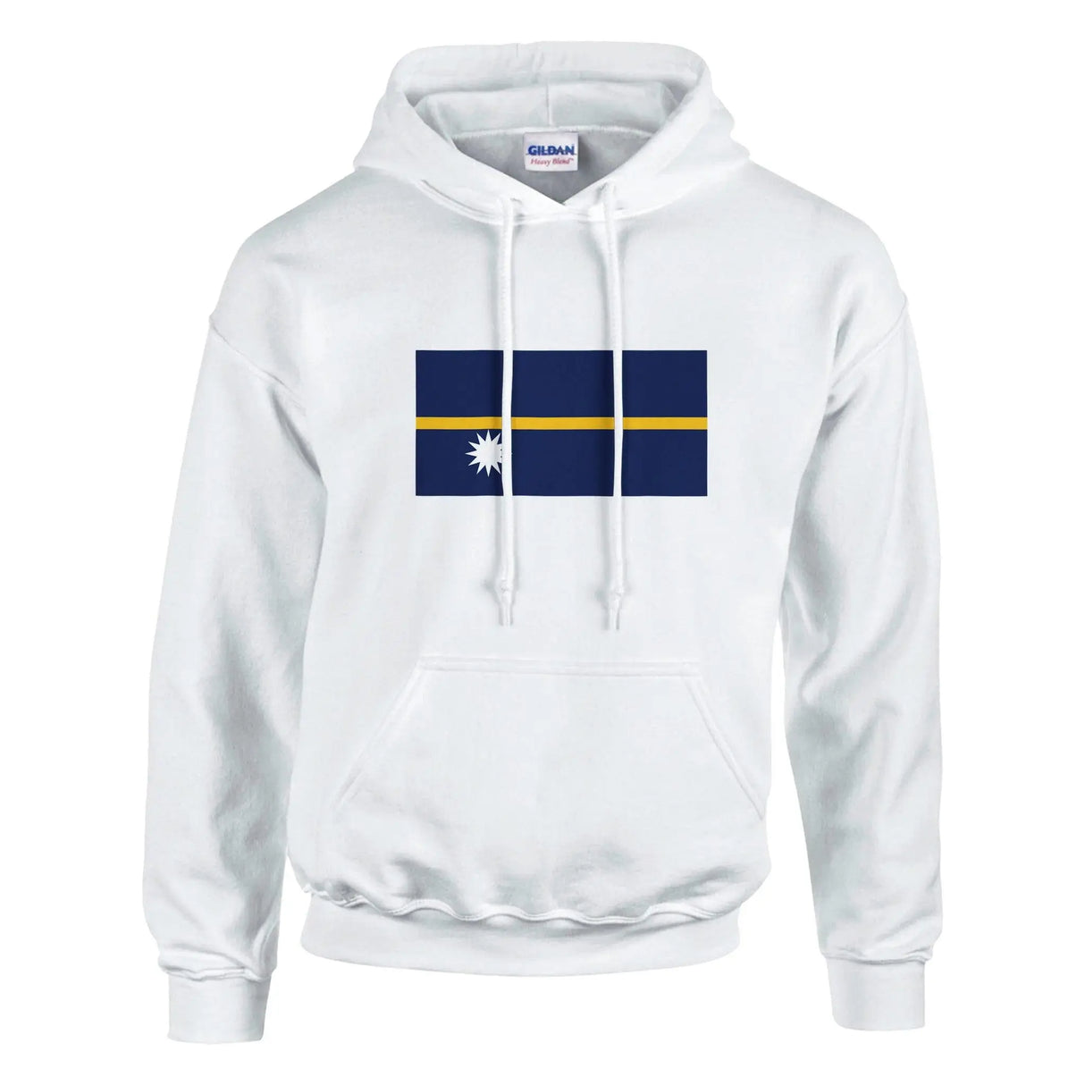Sweat à capuche nauru coton mélangé broderie couleur