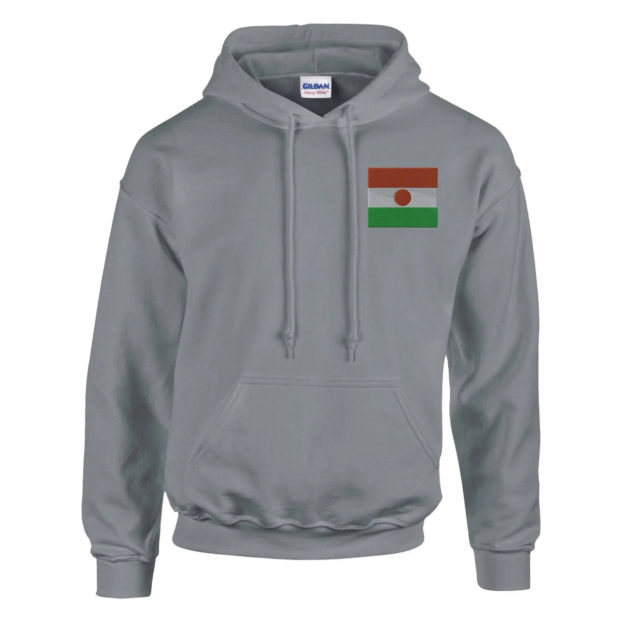 Sweat à capuche niger broderie couleur coton mélangé