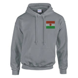 Sweat à capuche niger broderie couleur coton mélangé