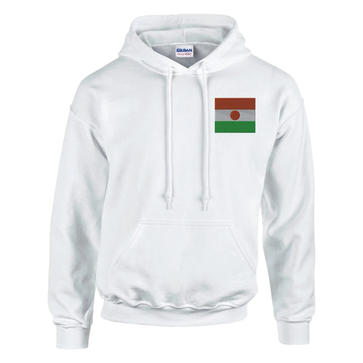 Sweat à capuche niger broderie couleur coton mélangé