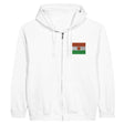 Sweat à capuche niger coton mélangé broderie couleur