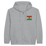 Sweat à capuche niger coton mélangé broderie couleur