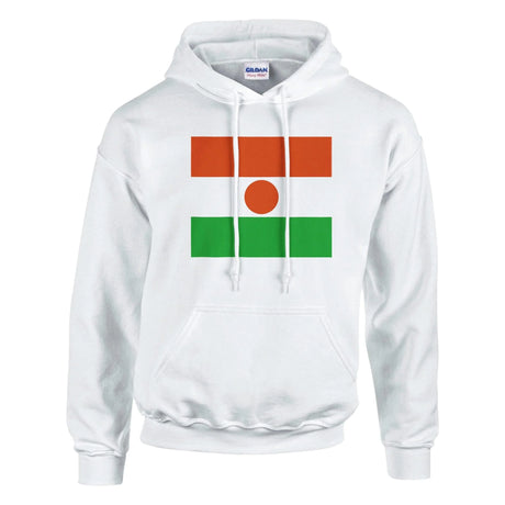 Sweat à capuche niger coton mélangé broderie couleur