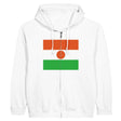 Sweat à capuche niger coton mélangé fermeture éclair