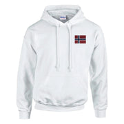 Sweat à capuche norvège coton mélangé broderie couleur