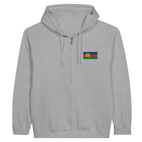 Sweat à capuche nouvelle-calédonie coton broderie couleur