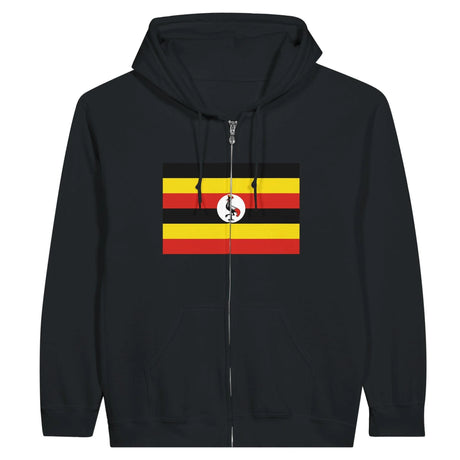 Sweat à capuche ouganda coton mélangé fermeture éclair