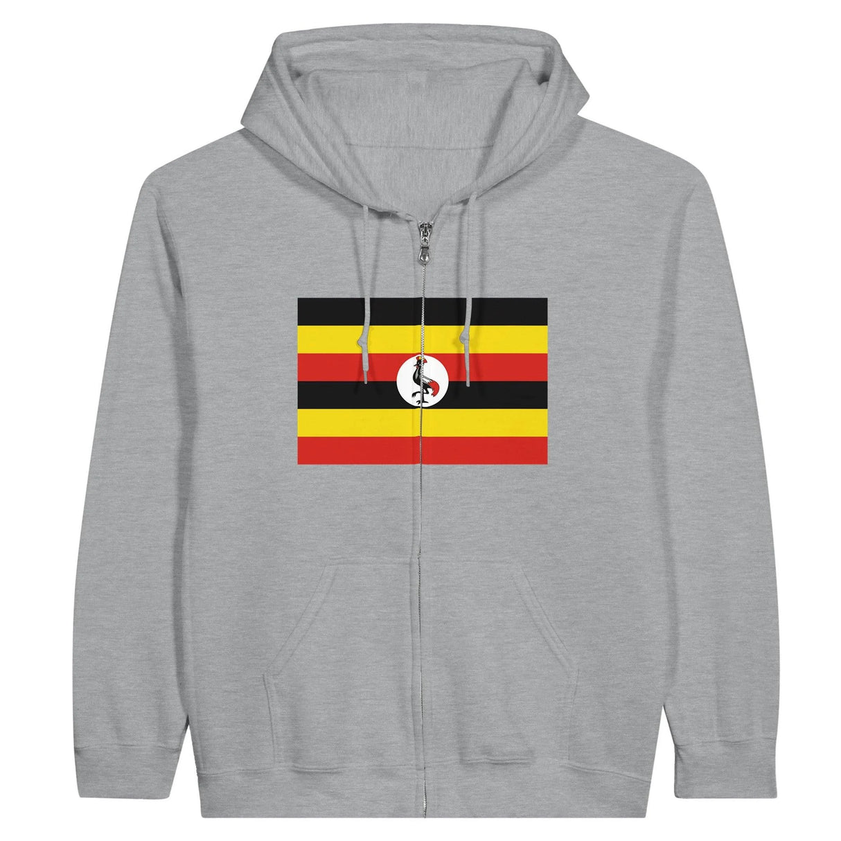 Sweat à capuche ouganda coton mélangé fermeture éclair