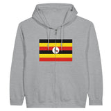 Sweat à capuche ouganda coton mélangé fermeture éclair