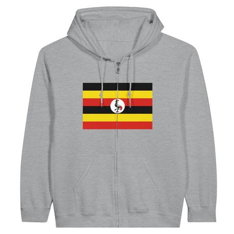 Sweat à capuche ouganda coton mélangé fermeture éclair