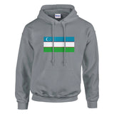 Sweat à capuche ouzbékistan coton mélangé imprimé