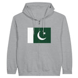 Sweat à capuche pakistan coton mélangé fermeture éclair