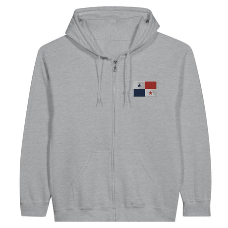 Sweat à capuche panama broderie couleur coton mélangé