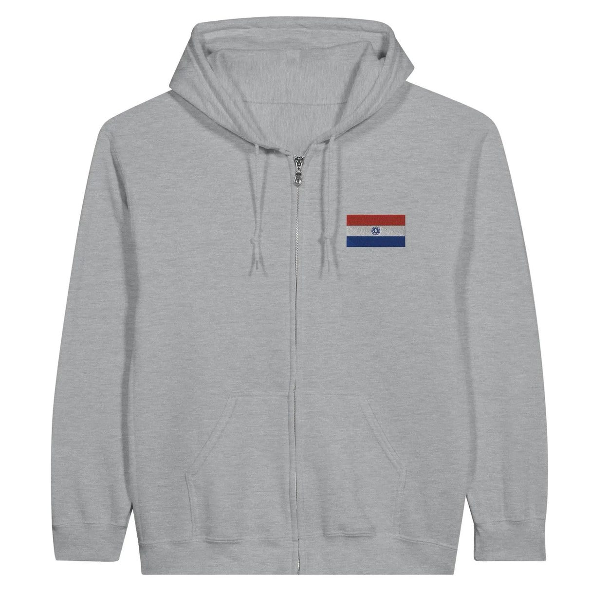 Sweat à capuche paraguay coton mélangé broderie couleur