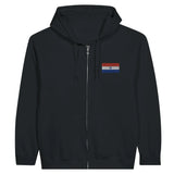 Sweat à capuche paraguay coton mélangé broderie couleur