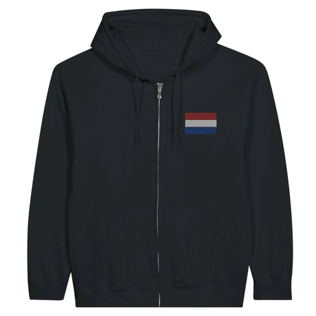 Sweat à capuche pays-bas coton mélangé broderie couleur