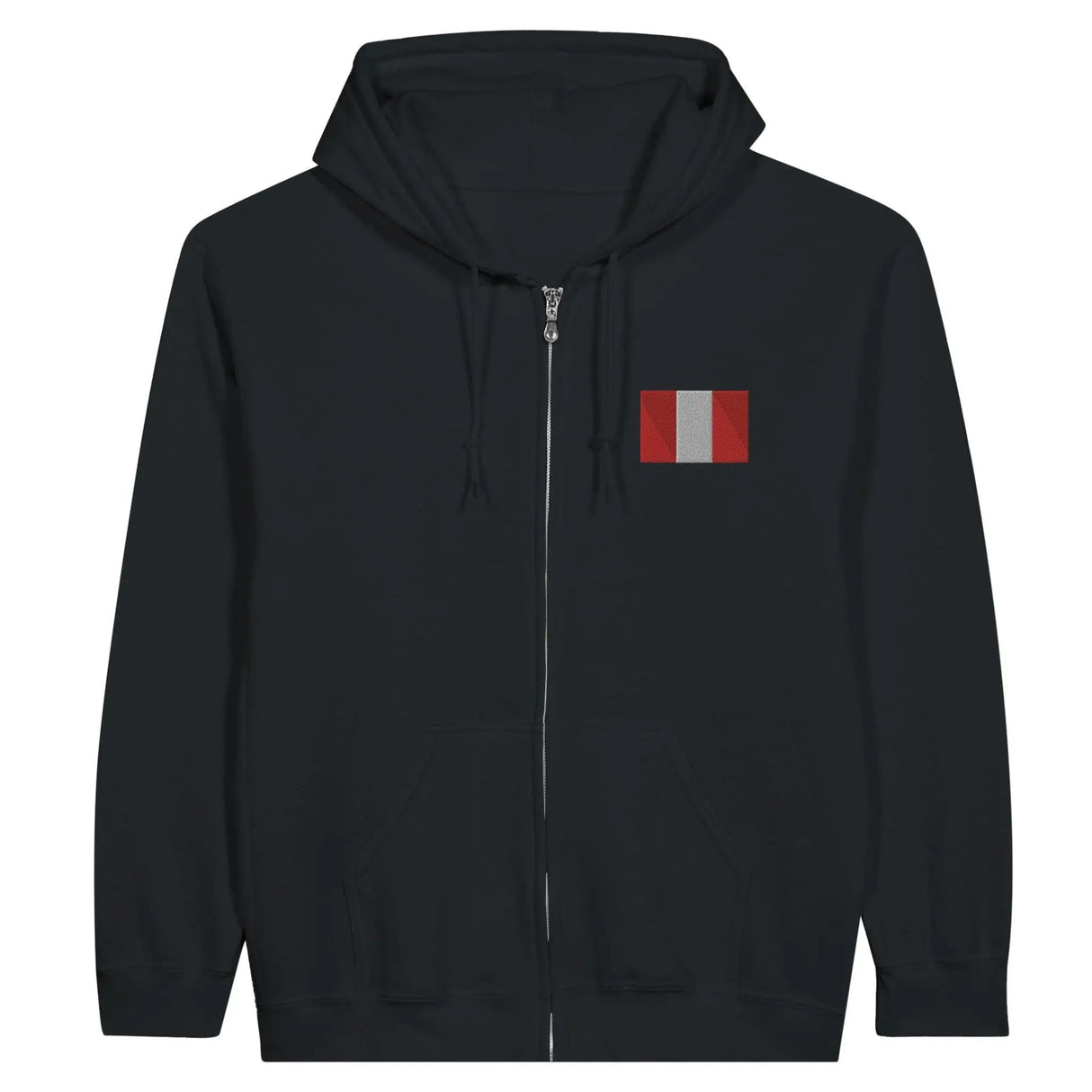Sweat à capuche pérou broderie couleur coton mélangé