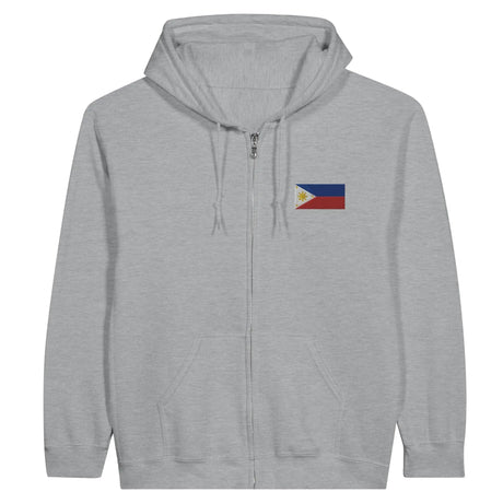 Sweat à capuche philippines coton mélangé broderie couleur